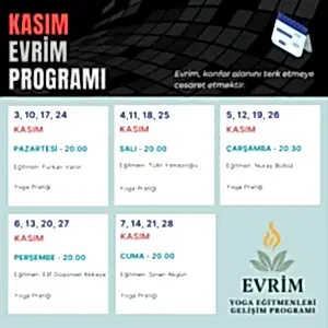 Evrim Kasım Ayı Programı